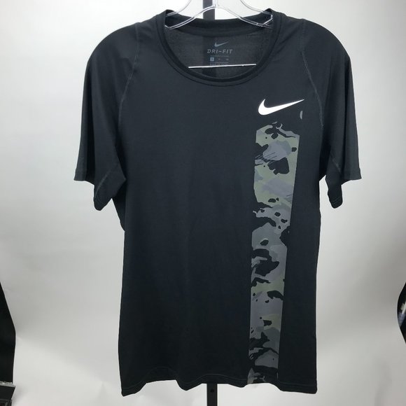 Nike Dri-Fit Army Print Fitted Shirt Size Small - Picture 1 of 5